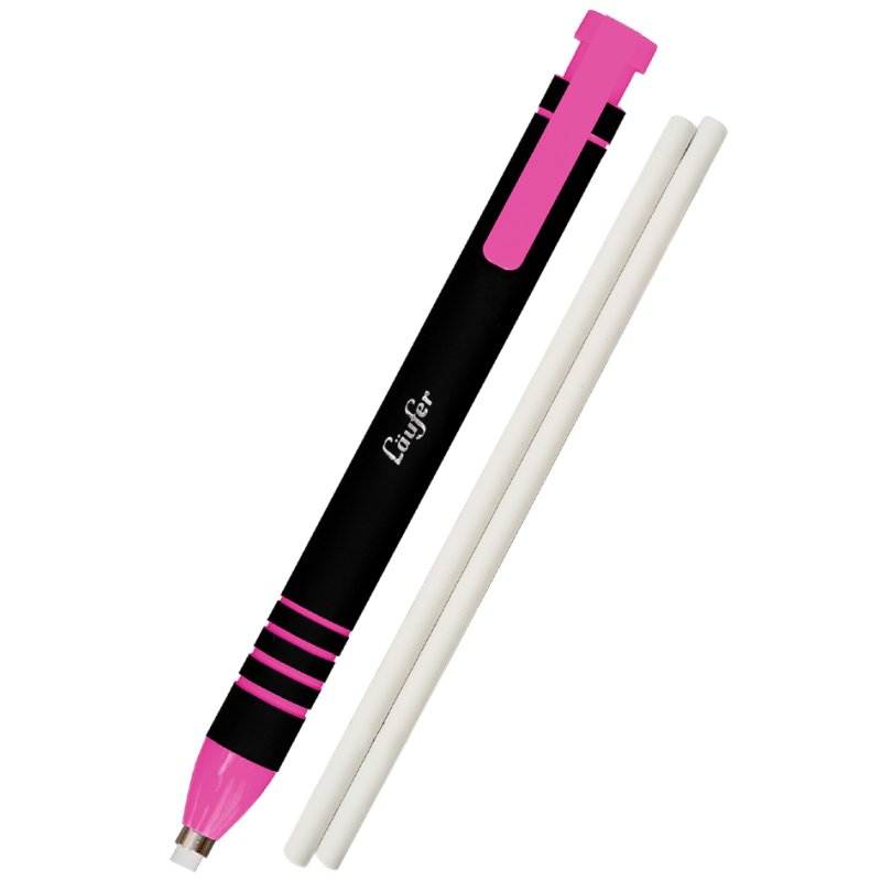 Läufer gomme en porte-crayon, recharge, rose, 2 recharges